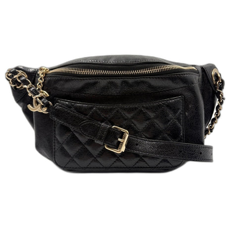 CHANEL Matelasse body bag black WS34935