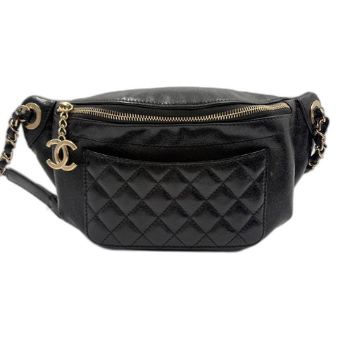 CHANEL Matelasse body bag black WS34935