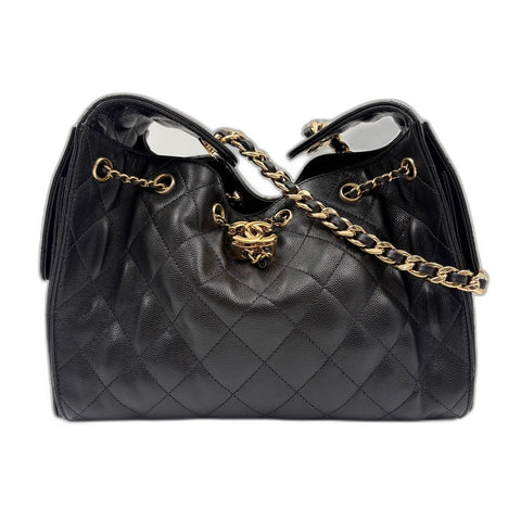 CHANEL Matelasse Small Handbag black WS34937
