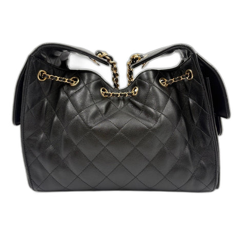 CHANEL Matelasse Small Handbag black WS34937