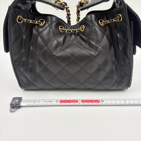 CHANEL Matelasse Small Handbag black WS34937