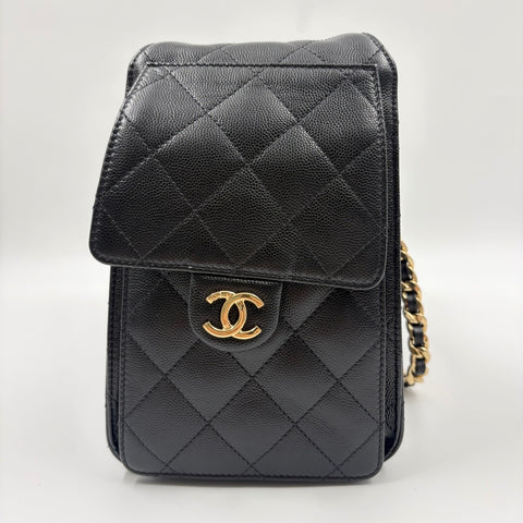 CHANEL Matelasse Small Handbag black WS34937