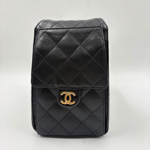 CHANEL Matelasse Small Handbag black WS34937