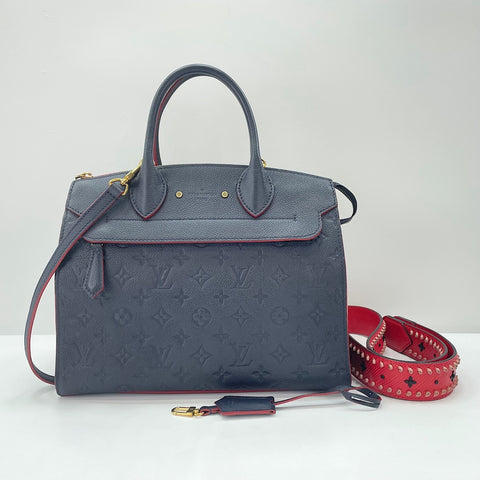LOUIS VUITTON Pont Neuf MM Handbag Navy WS34944