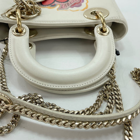 Christian Dior Lady Christian Dior Mini 2WAY Handbag white WS34955