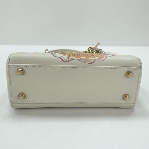 Christian Dior Lady Christian Dior Mini 2WAY Handbag white WS34955