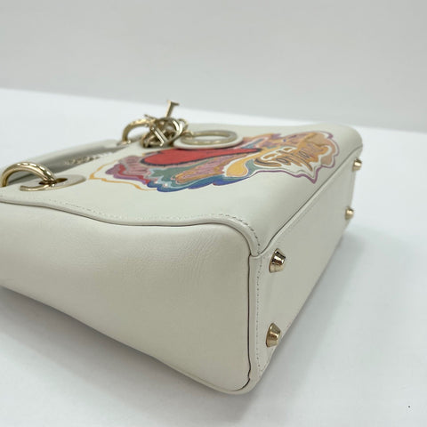Christian Dior Lady Christian Dior Mini 2WAY Handbag white WS34955