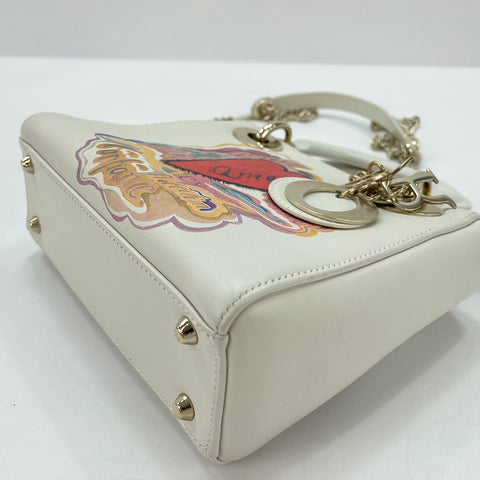 Christian Dior Lady Christian Dior Mini 2WAY Handbag white WS34955