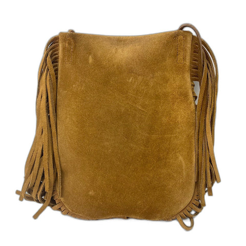 YVES SAINT LAURENT Anita Fringe Shoulder Bag Brown WS34956