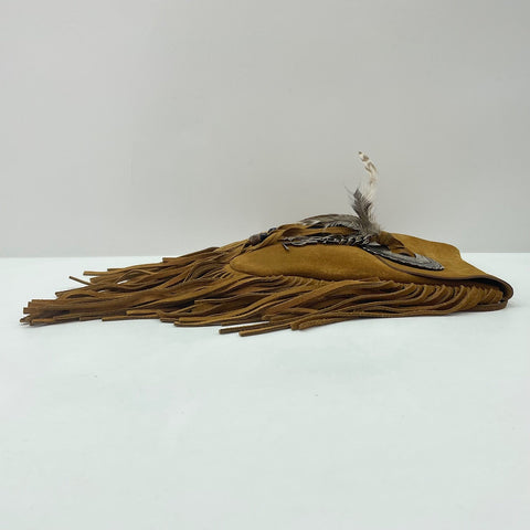 YVES SAINT LAURENT Anita Fringe Shoulder Bag Brown WS34956