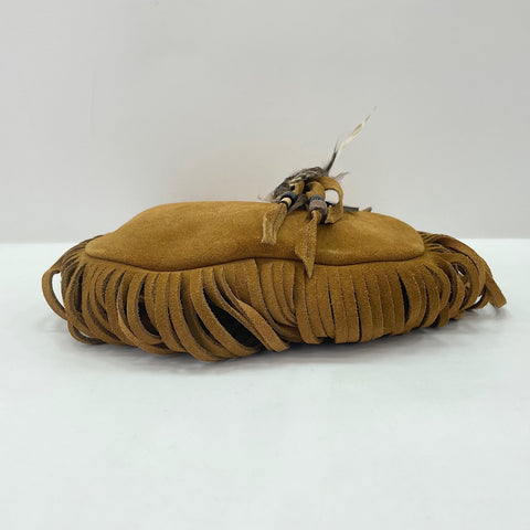 YVES SAINT LAURENT Anita Fringe Shoulder Bag Brown WS34956