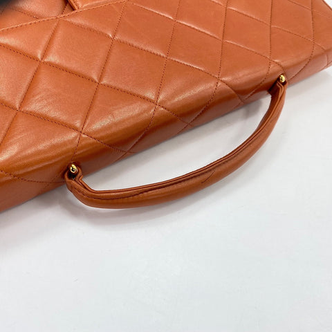 CHANEL Matelasse Handbag Orange WS34971