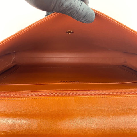 CHANEL Matelasse Handbag Orange WS34971