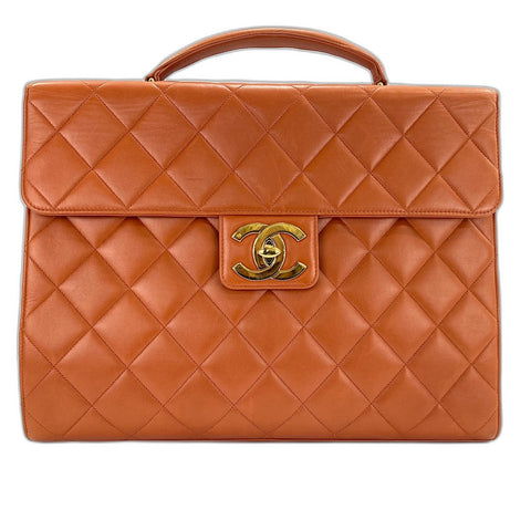 CHANEL Matelasse Handbag Orange WS34971
