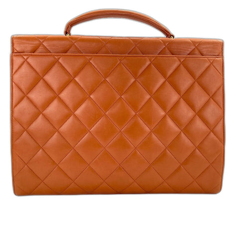 CHANEL Matelasse Handbag Orange WS34971