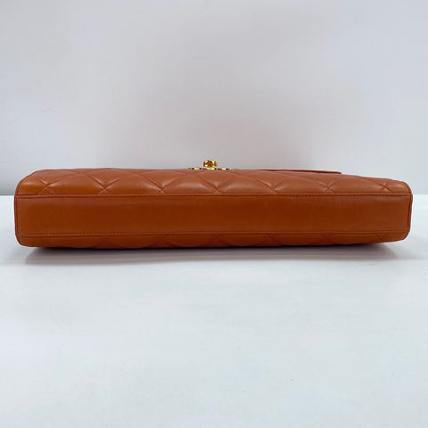 CHANEL Matelasse Handbag Orange WS34971