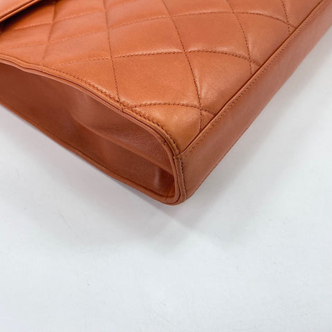 CHANEL Matelasse Handbag Orange WS34971