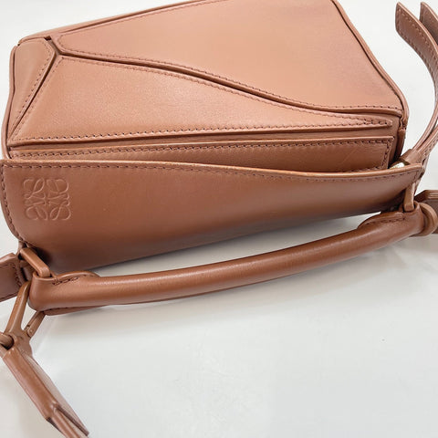 LOEWE Puzzle Bag Mini 2WAY Handbag Brown WS34972