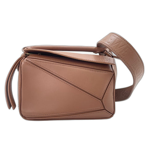 LOEWE Puzzle Bag Mini 2WAY Handbag Brown WS34972
