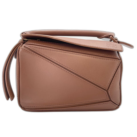 LOEWE Puzzle Bag Mini 2WAY Handbag Brown WS34972