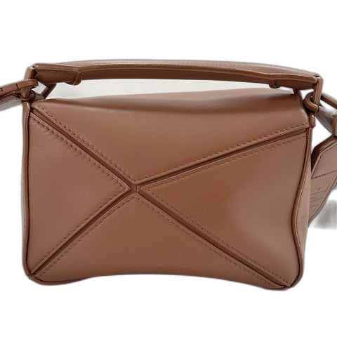 LOEWE Puzzle Bag Mini 2WAY Handbag Brown WS34972