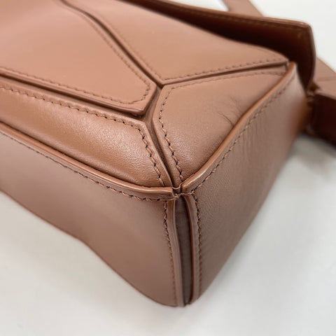 LOEWE Puzzle Bag Mini 2WAY Handbag Brown WS34972