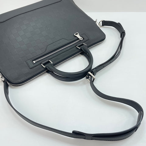 LOUIS VUITTON Avenue Briefcase Handbag black WS34981
