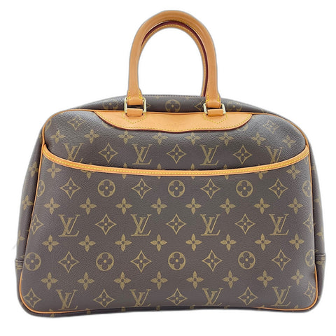 LOUIS VUITTON Deauville Handbag Brown WS34984