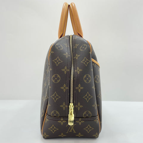 LOUIS VUITTON Deauville Handbag Brown WS34984