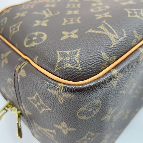LOUIS VUITTON Deauville Handbag Brown WS34984