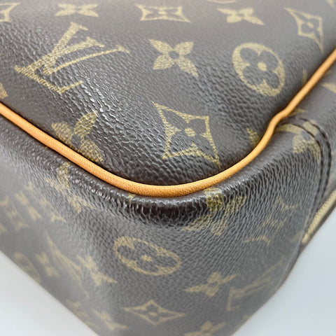 LOUIS VUITTON Deauville Handbag Brown WS34984