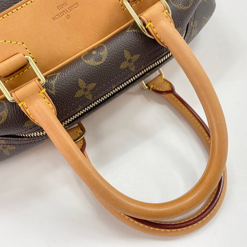 LOUIS VUITTON Deauville Handbag Brown WS34984