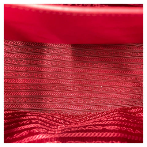 PRADA Galleria 2WAY Handbag Red WS34986