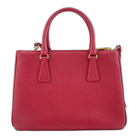 PRADA Galleria 2WAY Handbag Red WS34986