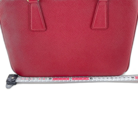 PRADA Galleria 2WAY Handbag Red WS34986