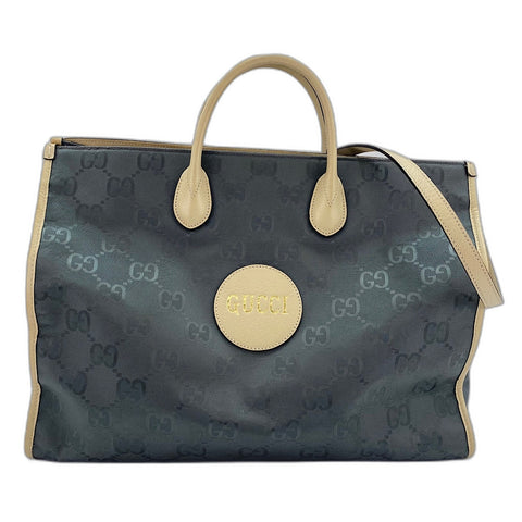 GUCCI Obzagrid 2WAY Handbag gray WS34991