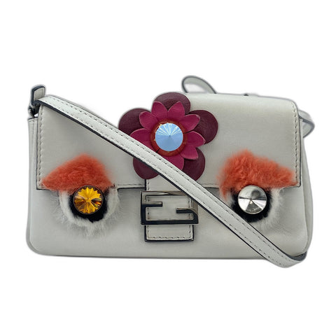 FENDI Micro bucket Shoulder Bag white WS34992