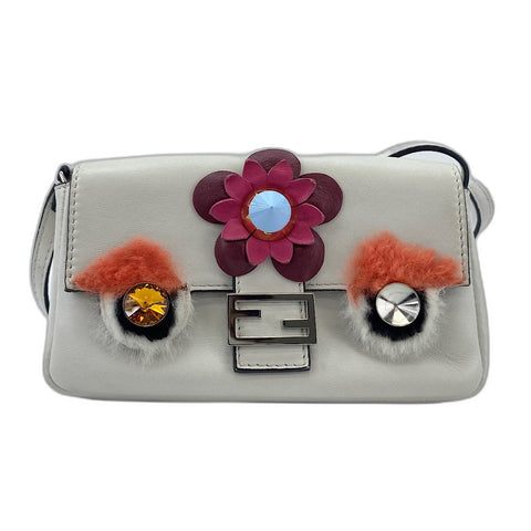 FENDI Micro bucket Shoulder Bag white WS34992