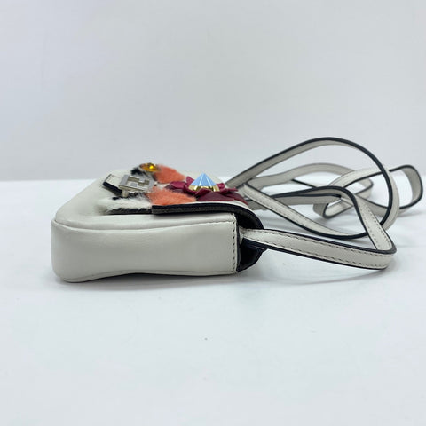 FENDI Micro bucket Shoulder Bag white WS34992
