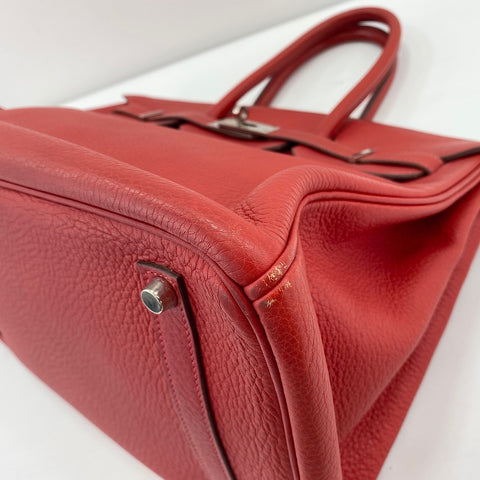 HERMES Birkin 35 Handbag Red WS35001