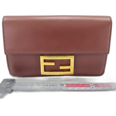 FENDI Flat bucket bag Shoulder Bag Brown WS35012