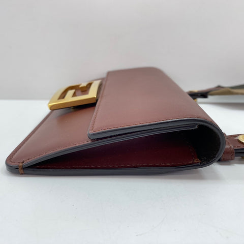 FENDI Flat bucket bag Shoulder Bag Brown WS35012