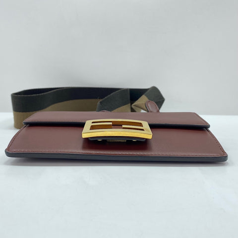FENDI Flat bucket bag Shoulder Bag Brown WS35012