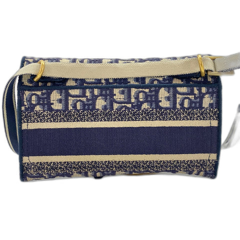 Christian Dior Saddle Slim Pouch Oblique Waist bag Navy WS35018