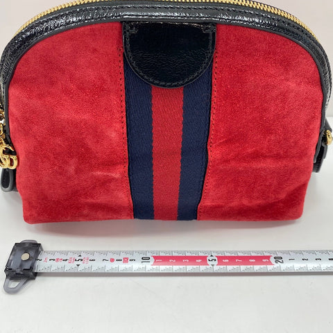 GUCCI Sherry line Shoulder Bag Red WS35021
