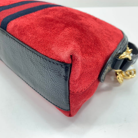 GUCCI Sherry line Shoulder Bag Red WS35021