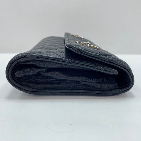 CHROME HEARTS Wave Quilted Wallet Pouch black WS35022