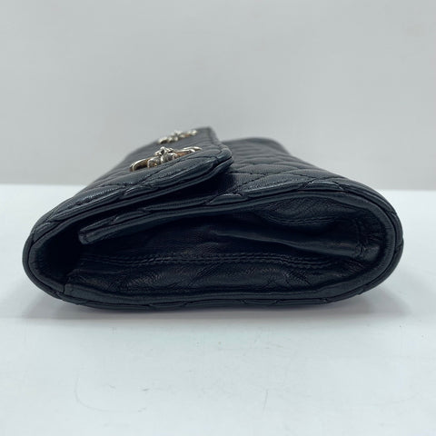 CHROME HEARTS Wave Quilted Wallet Pouch black WS35022