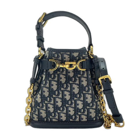 Christian Dior Christian Dior 2WAY, Trotter Handbag Navy WS35026