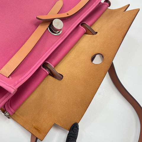HERMES HerbagMM Tote Bag pink WS35029